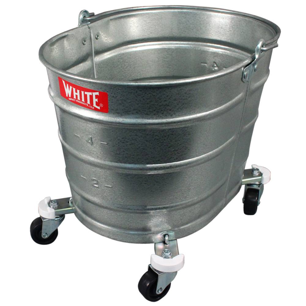 Impact® Products Oval Galvanized Steel Bucket w/ Wringer, 26qt